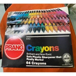 Prang Crayons 64 Count Brilliant Non Toxic NO SHARPENER